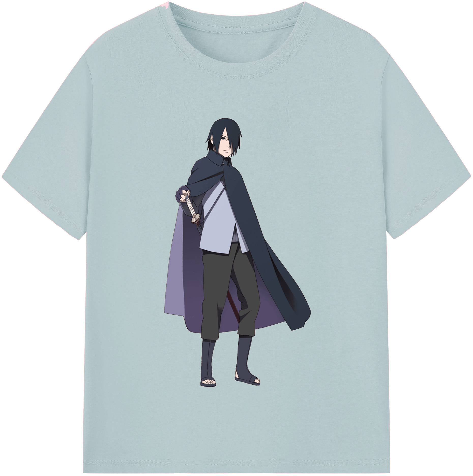 （画像用） NARUTO -ナルト- うちは サスケ Uchiha Sasuke 綿100％半袖Tシャツ（フロントプリント）